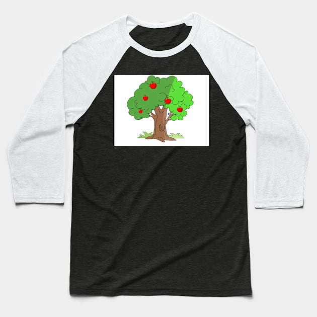 Emiliano's Apple Tree Baseball T-Shirt by SRCSA Middle School Shop